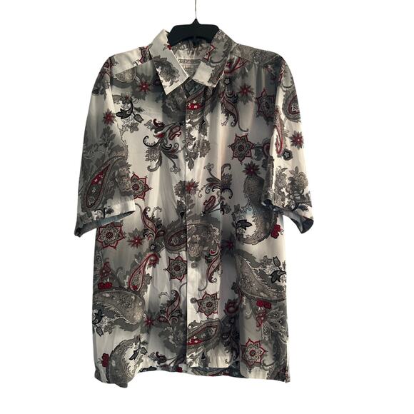 GUC Man of Fashion Short Sleeve Summer Casual Shirt Button Down Size Large - Picture 1 of 5
